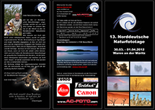 Einladung und Programm der 13. Norddeutschen Naturfototage